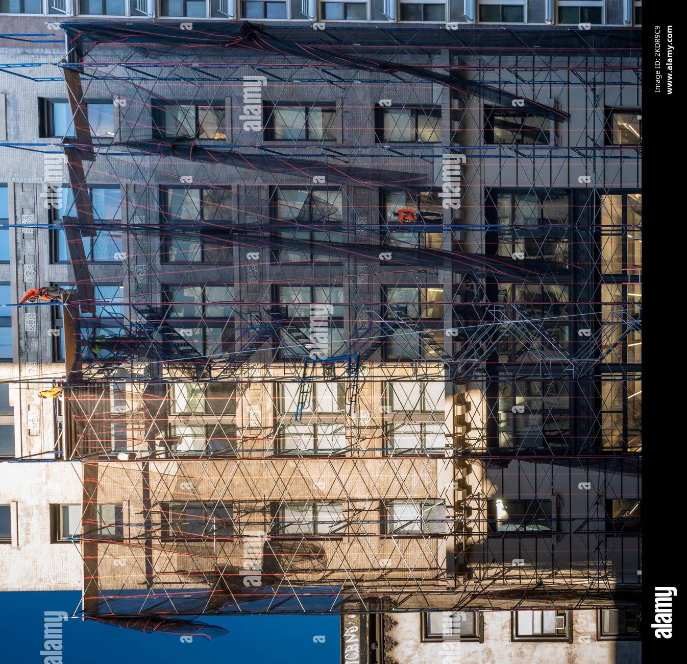 Scaffolding on NYC building for facade work