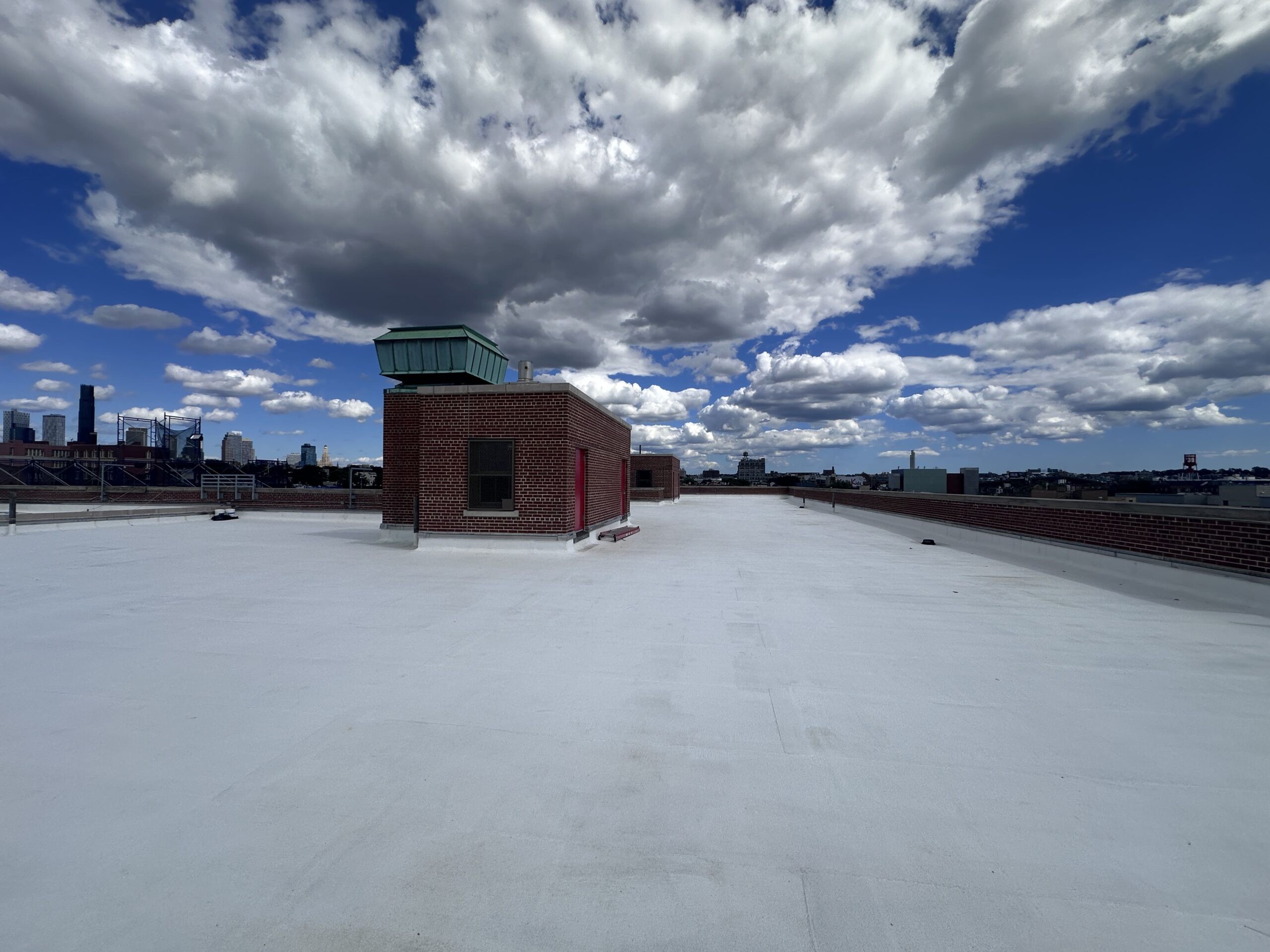 Finished rooftop with new parapet wall in NYC
