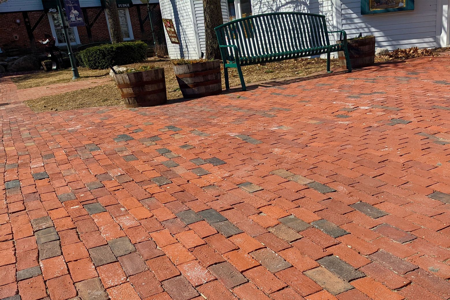 Brick sidewalk and patio construction